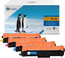 Toner G&G Zestaw CMYK Zamiennik TN-243CMYK (NT-PB243BK/C/M/Y-4)