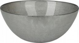 Koopman Miska szklana na sałatkę srebrna 21 cm