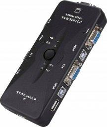 Przełącznik Pawonik PRZEŁĄCZNIK KVM VGA 4X1 SWITCH 3XUSB HUB BOX