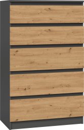 Topeshop KOMODA MALWA M5 - ANTRACYT / ARTISAN