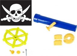 Teleskop ZESTAW 3w1 PIRAT BASIC - flaga, ster, teleskop