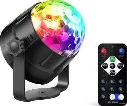 Aptel DYSKOTEKOWA KULA LED RGB Disco z czujnikiem dźwięku + pilot ZS48