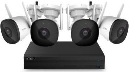 IMOU Zestaw do monitoringu, 4x kamery bullet 2Mpix, 1x rejestrator 4-kanałowy Wi-Fi NVR, KIT/NVR1104HS-W-S2/4-F22FE