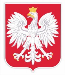 LearnHow Dekoracje okienne dwustronne - Godło Polski A3