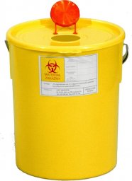 Artech Pojemnik na odpady ostre z otworem wrzutowym, poj. 20l (Kolor żółty)