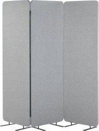Beliani 3-panelowa akustyczna ścianka działowa 184 x 184 cm jasnoszara STANDI!