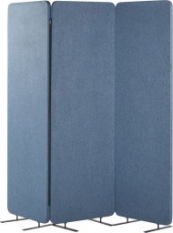 Beliani 3-panelowa akustyczna ścianka działowa 184 x 184 cm niebieska STANDI!