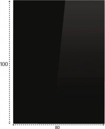Hurtex Podstawa szklana hartowana - szyba pod Piec lub Kominek 100x80 cm CZARNA