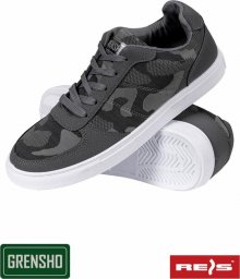 R.E.I.S. BSCASUAL - Buty sportowe typu trampki CASUAL, tkane - moro-szary 38