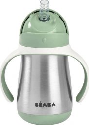 Beaba Beaba Bidon termiczny termobutelka ze słomką 250 ml Sage green