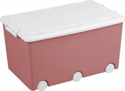Tega Baby Duży pojemnik, skrzynia na zabawki na kółkach - różowa