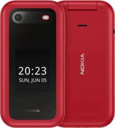 Telefon komórkowy Nokia Zestaw Nokia 2660 Flip 4G Dual Sim Czerwony + Ładowarka biurkowa