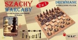 W&K Szachy, warcaby 2w1 drewniane