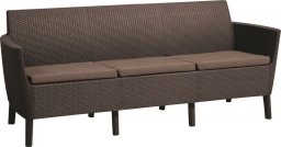 Allibert Ogrodowa polirattanowa sofa SALEMO - trzyosobowa, brązowa