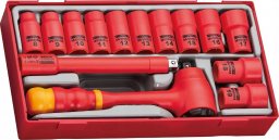 Teng Tools Zestaw narzędzi nasadowych izolowanych VDE 1000V z chwytem 3/8 cala 285240107