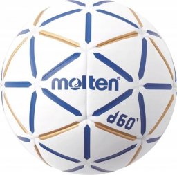 Molten Piłka ręczna H1D4000-BW D60 IHF Approved biało-niebiesko-złota