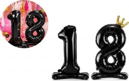 PartyDeco Stojący balon foliowy  84 cm  liczba  8 czarny
