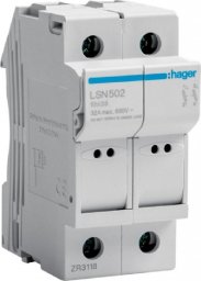 Hager Modułowa podstawa bezpiecznikowa 2P 32A 690V LSN502 10x38mm