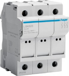 Hager Modułowa podstawa bezpiecznikowa 3P 32A 690V LSN503 10x38mm