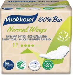 Vuokkoset Podpaski ze Skrzydełkami Normal 100% Bio* 12szt.