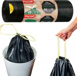 Bee Smart Worki na śmieci z taśmą uchwytami EKO* 60l czarne