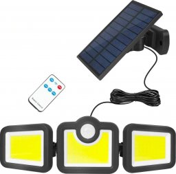 Kinkiet LTC Lampa ścienna solarna regulowana LED LTC 20W z czujnikiem ruchu i zmierzchu + pilot