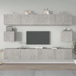 vidaXL vidaXL Zestaw 6 szafek telewizyjnych, szarość betonu