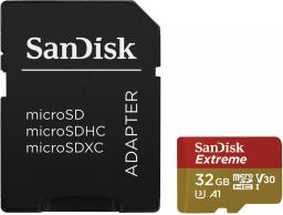 Karta SanDisk Extreme MicroSDHC 32 GB Class 10 UHS-I/U3 A1 V30 (SDSQXAF-032G-GN6MA)