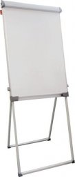 Flipchart MemoBe Flipchart z 4 punktowym stelażem 69x108 Suchościeralny magnetyczny z wysuwanymi ramionami regulowane haczyki 3w1