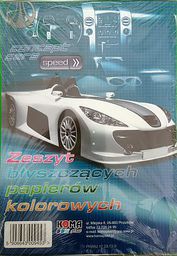 KOMA-PLAST Zeszyt papierĂłw kolorowych A5 bĹ‚yszczÄ…cy