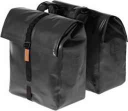 Basil Sakwa miejska podwójna URBAN DRY DOUBLE BAG 50L, mocowanie na paski, wodoodporna plandeka, czarna (BAS-17659)