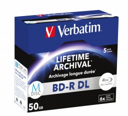 Odtwarzacz Blu-ray Verbatim M-DISC BD-R DL 6X 50GB 5XJEWELC M-DISC BD-R DL 6X 50GB 5XJEWELC