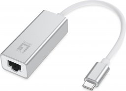 Adapter USB LevelOne 0402 V4 USB-C - RJ-45 Srebrny  (USB-0402 V4)