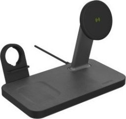 Ładowarka Mophie Snap+ 3w1 wireless charging stand - stojąca ładowarka bezprzewodowa do trzech urządzeń kompatybilna z MagSafe 15W (black)