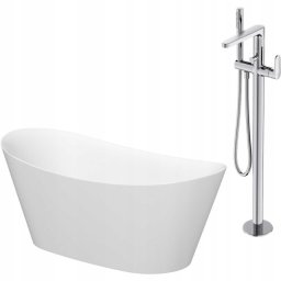 Wanna Cersanit SET B719: Wanna wolnostojąca owalna INVERTO 170x80 z baterią wolnostojącą INVERTO chrom (S601-138)