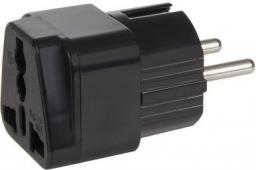 Maclean Adapter podróżny gniazdo UK na EU czarny (MCE155)