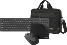 Klawiatura + mysz ZOY Mysz ZOY ZMS08 czarna + Klawiatura ZOY ZK800 + Podkładka ZOY czarna ZMP30 + Torba ZOY ProBag 16" ZLB16