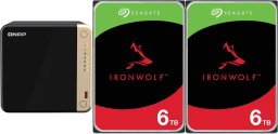 Serwer plików Qnap TS-464-8G + 2x Seagate IronWolf 6TB (ST6000VN006)