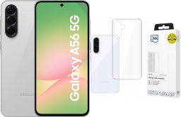 Smartfon Samsung Galaxy A56 5G 8/128GB Szary Lightgray (SM-A566BZA) + Etui Clear Case
