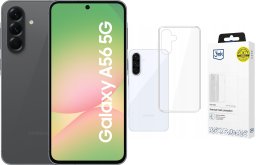 Smartfon Samsung Galaxy A56 5G 8/128GB Grafitowy Awesome Graphite (SM-A566BZK) + Etui Clear Case