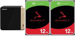 Serwer plików Qnap TS-464-8G + 2x Seagate IronWolf 12TB (ST12000VN0008)
