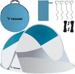 Trizand Namiot plażowy 220x120x90cm - turkusowo - szary