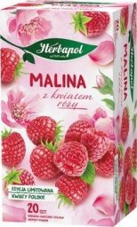 Selgros Herbapol herbatka owocowa malina z kwiatem róży (20 torebek x 2,3g) 46g