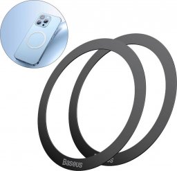 Baseus Pierścień magnetyczny Halo MagSafe czarny 2szt.