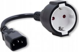 Qoltec Adapter IEC 320 C14 / SCHUKO | 0.15m