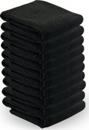 Activeshop Ręcznik z microfibry 73 x 40 cm 10 szt. czarny