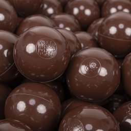 KiddyMoon KiddyMoon Plastikowe piłeczki 7cm brązowy 50 Zabawka zestaw kulek