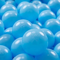 KiddyMoon KiddyMoon Plastikowe piłeczki 7cm babyblue 50 Zabawka zestaw kulek