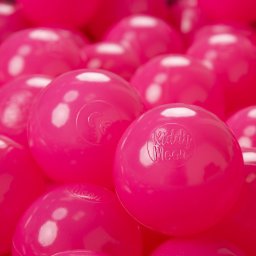KiddyMoon KiddyMoon Plastikowe piłeczki 7cm ciemny róż 50 Zabawka zestaw kulek