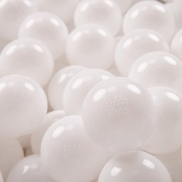 KiddyMoon KiddyMoon Plastikowe piłeczki 7cm biały 50 Zabawka zestaw kulek